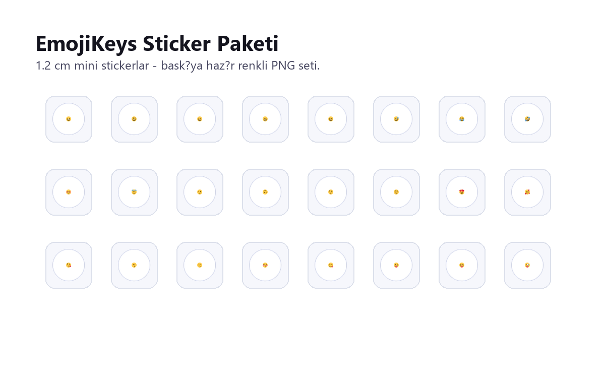 Emoji sticker paketi